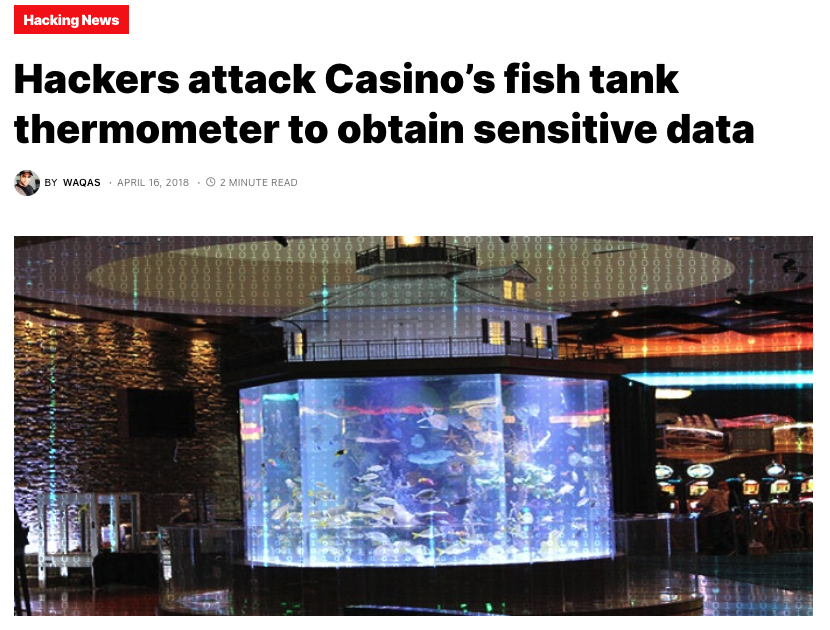 Hackers used a thermostat at phishtank to steal from a cassino